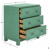 Safavieh Izumi 3 Drawer Chest, Turquoise CHS9201A